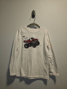 NWT | 5T | Garanimals | Ivory Winter Monster Truck Long Sleeve Graphic Tee